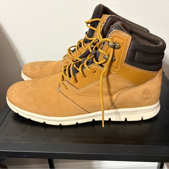 Men’s Timberland Graydon Lace Up Sneaker Boot Size 11.5 Tan - Picture 3 of 7